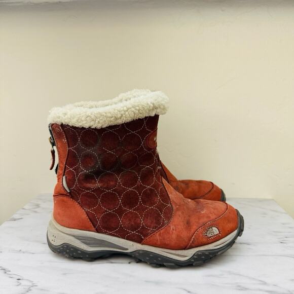 The North Face Primaloft 200 Gram Insulation Orange Snow Boots Women’s Size 7 - Picture 4 of 10